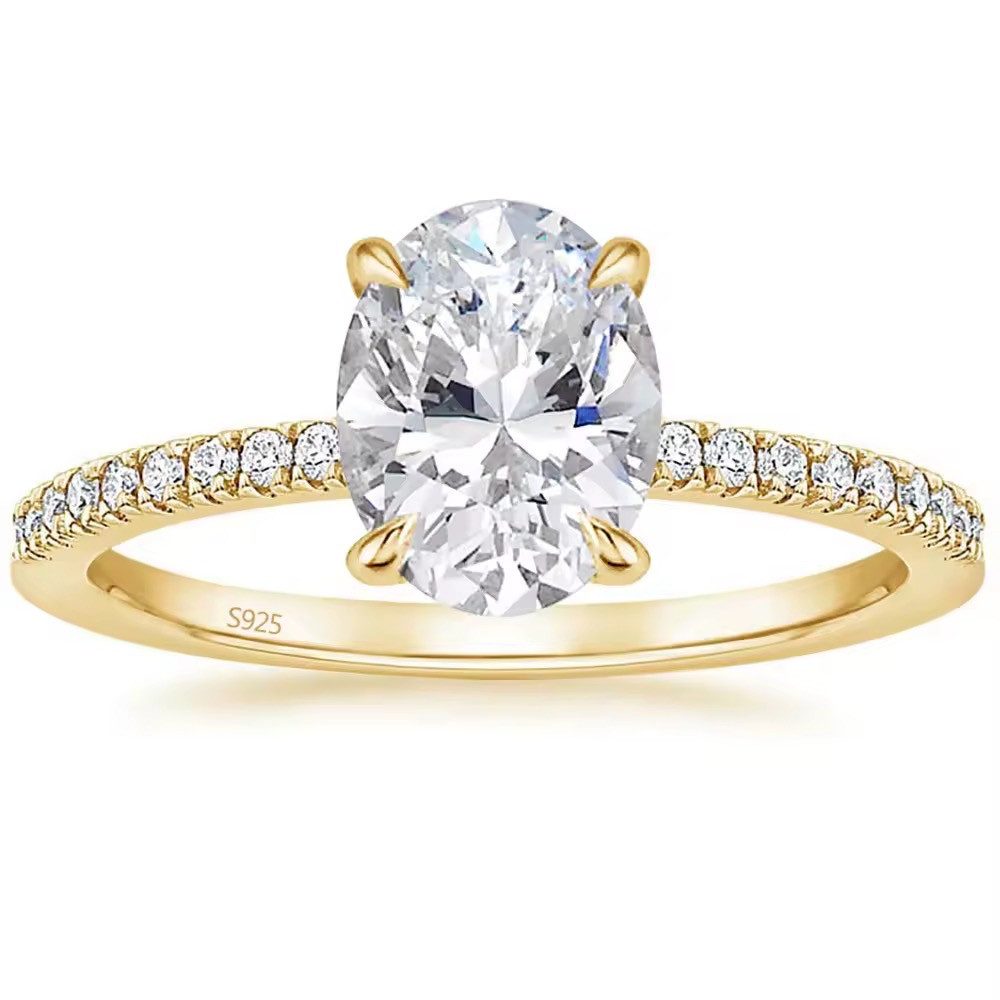 ROUGEMONT Verlobungsring Eleganter Damen Verlobungsring Ovalschliff 925 Sterling Silber, Echtschmuck