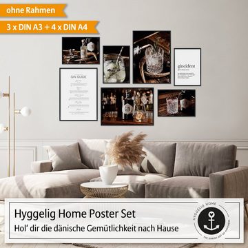 Hyggelig Home Poster, Genuss (Set, 7 St), Knickfreie Lieferung Qualitätsdruck Dickes Papier