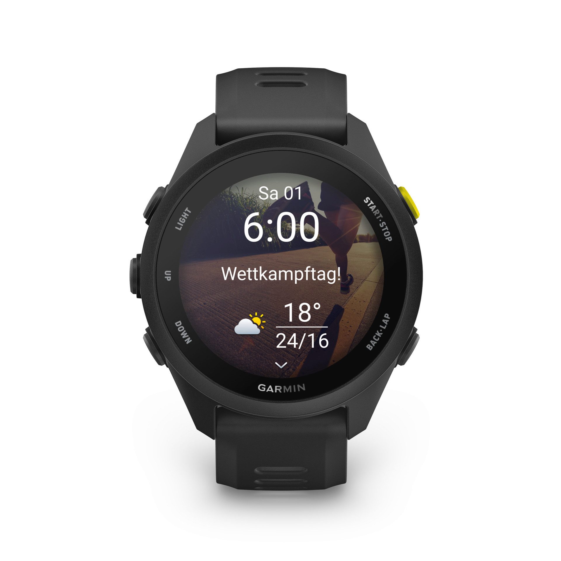 Garmin Forerunner 70 mit Silikonarmband 20 mm Smartwatch (3,048 cm/1,2 Zoll), Smarte GPS-Laufuhr für deinen Laufeinstieg
