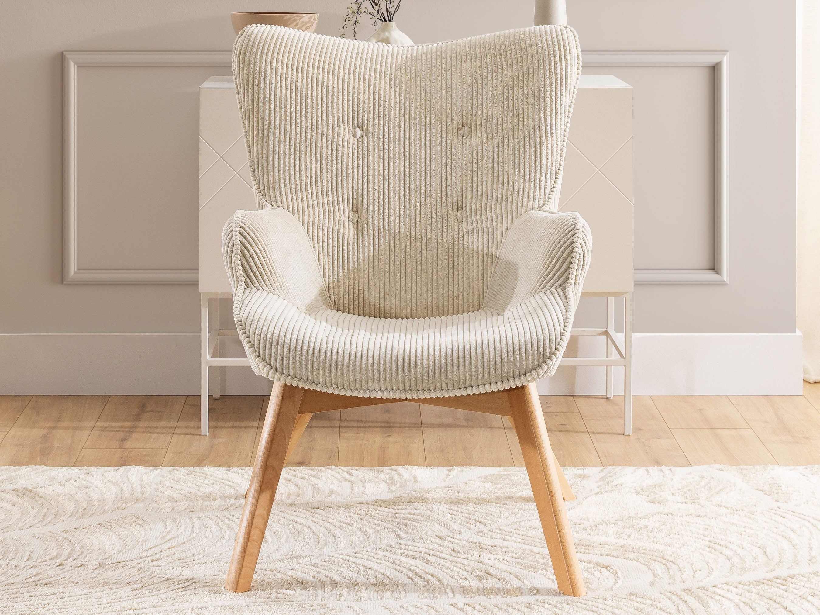 S-Style Möbel Loungesessel Lenari aus Cordstoff günstig online kaufen