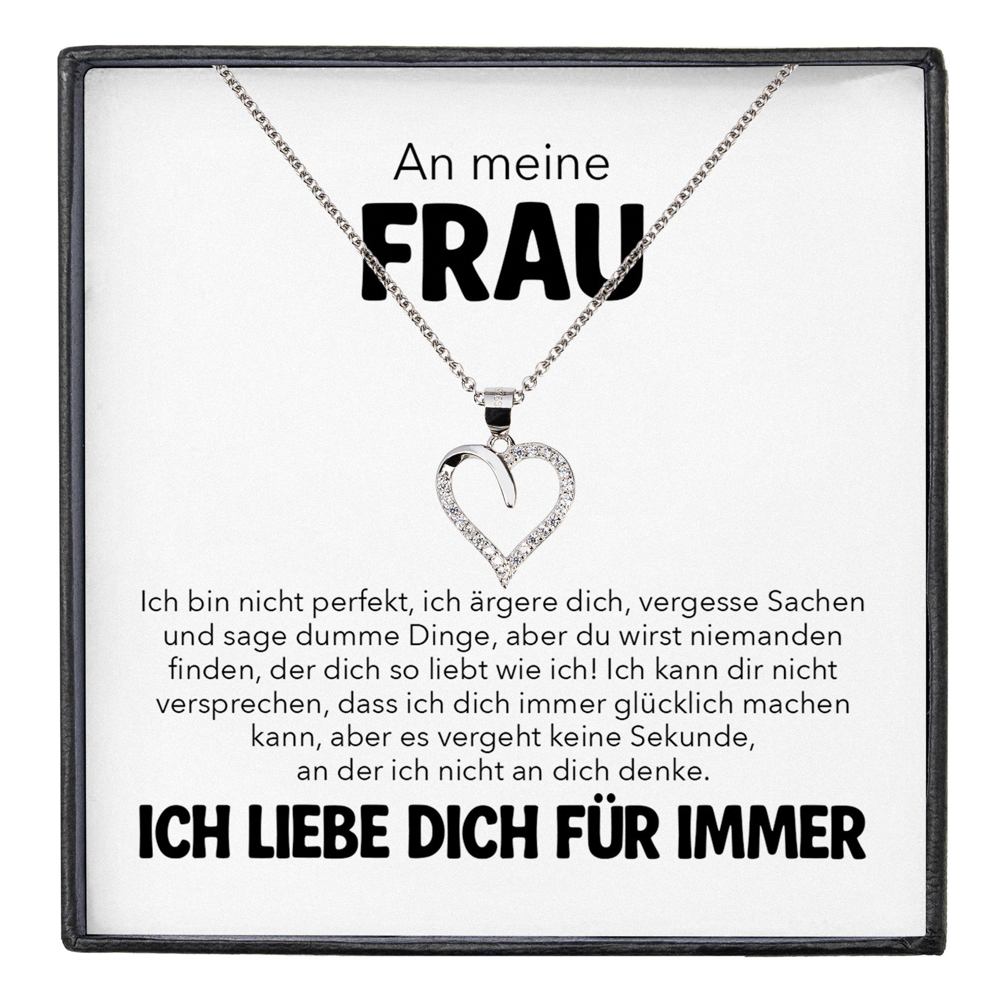 Valentinstagsgeschenk 22Feels Schmuckset Hochzeitstag Geschenk Ehefrau Ich Liebe Dich Kette Herz Frauen Damen (inkl. Geschenktasche, Karte, Poliertuch