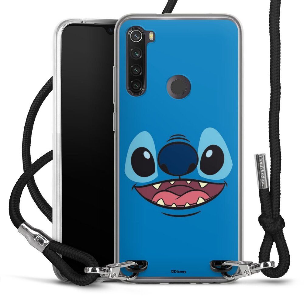 DeinDesign Handyhülle Lilo & Stitch Disney Offizielles Lizenzprodukt Stitch Closeup, Xiaomi Redmi Note 8T Handykette Hülle mit Band Case zum Umhängen