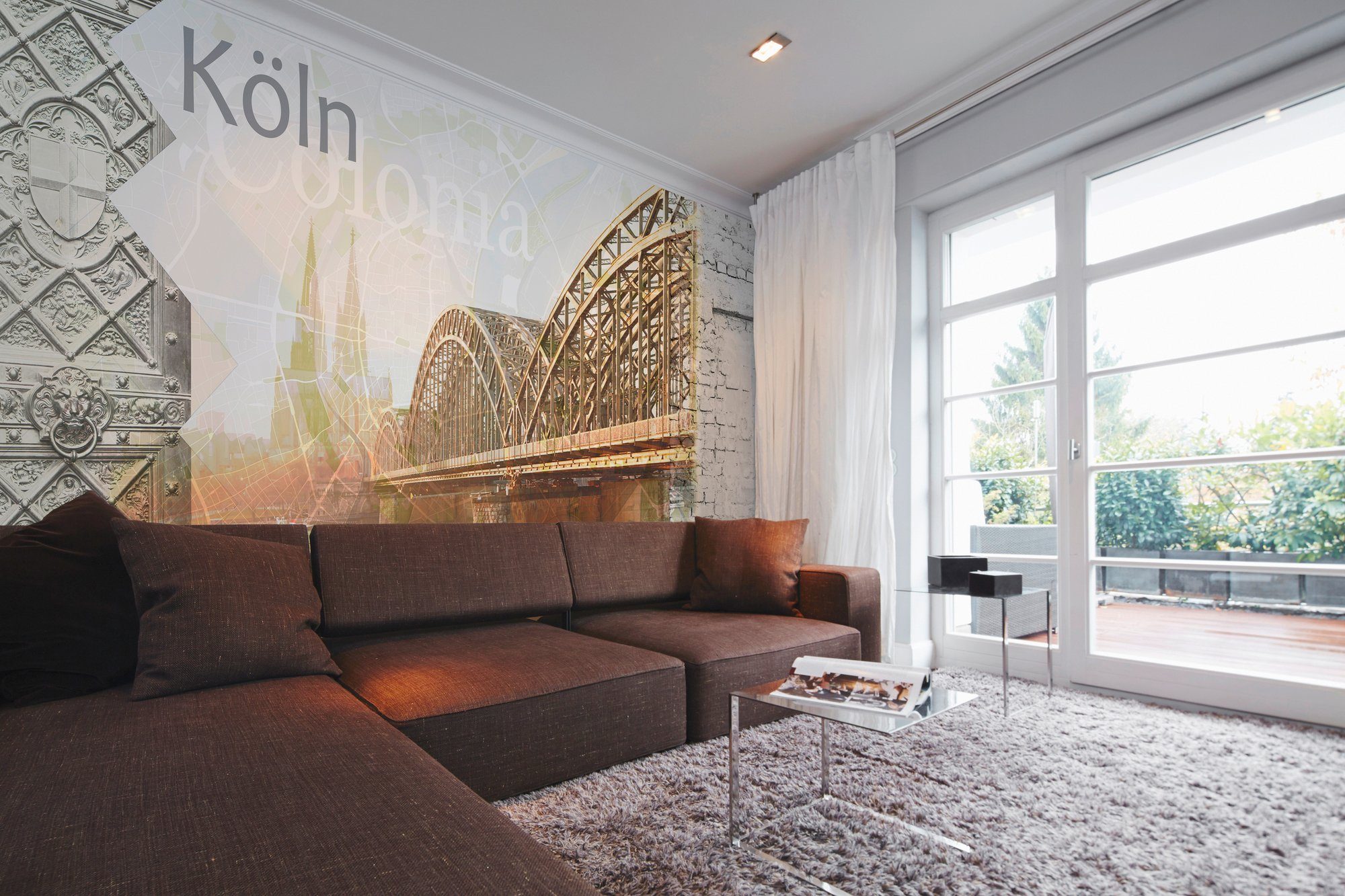 Architects Paper Fototapete »Colonia«, (Set, 6 St), Hohenzollernbrücke Köln, Vlies, glatt-HomeTrends