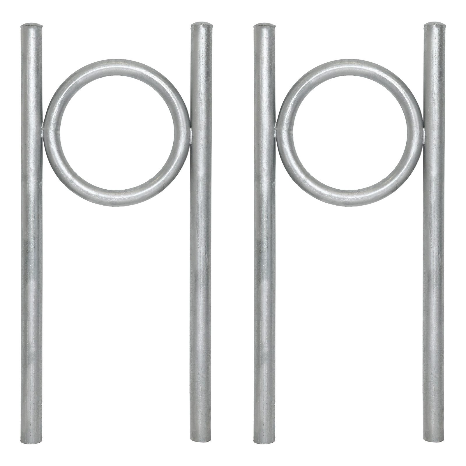 TRUTZHOLM Fahrradständer 2x Fahrradanlehnbügel 115 x 53 cm Stahl feuerverzinkt Ø 60 mm Parker (2er Set), zum Einbetonieren, rostfrei, langlebig