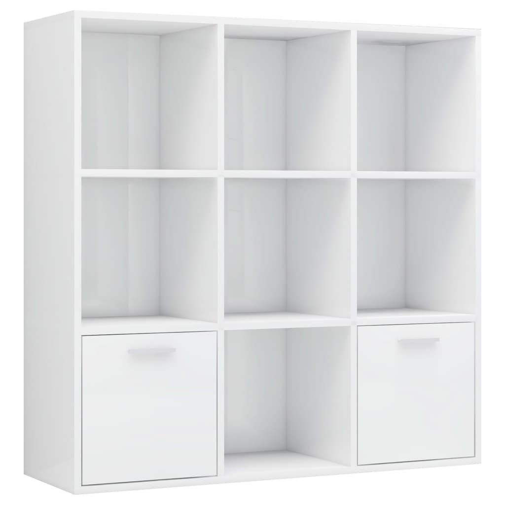 Bücherregal Hochglanz-Weiß 98x30x98 furnicato Holzwerkstoff cm