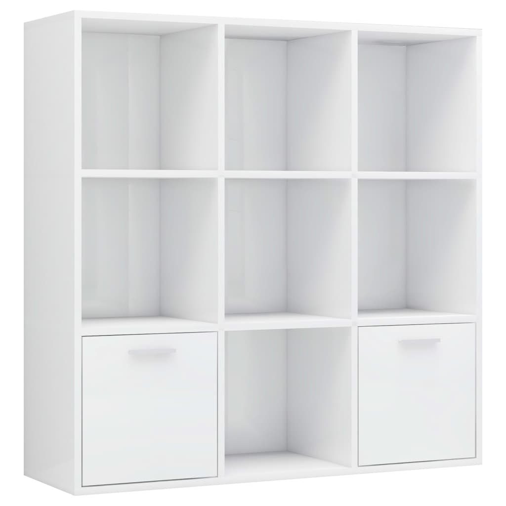 Holzwerkstoff cm 98x30x98 Hochglanz-Weiß furnicato Bücherregal