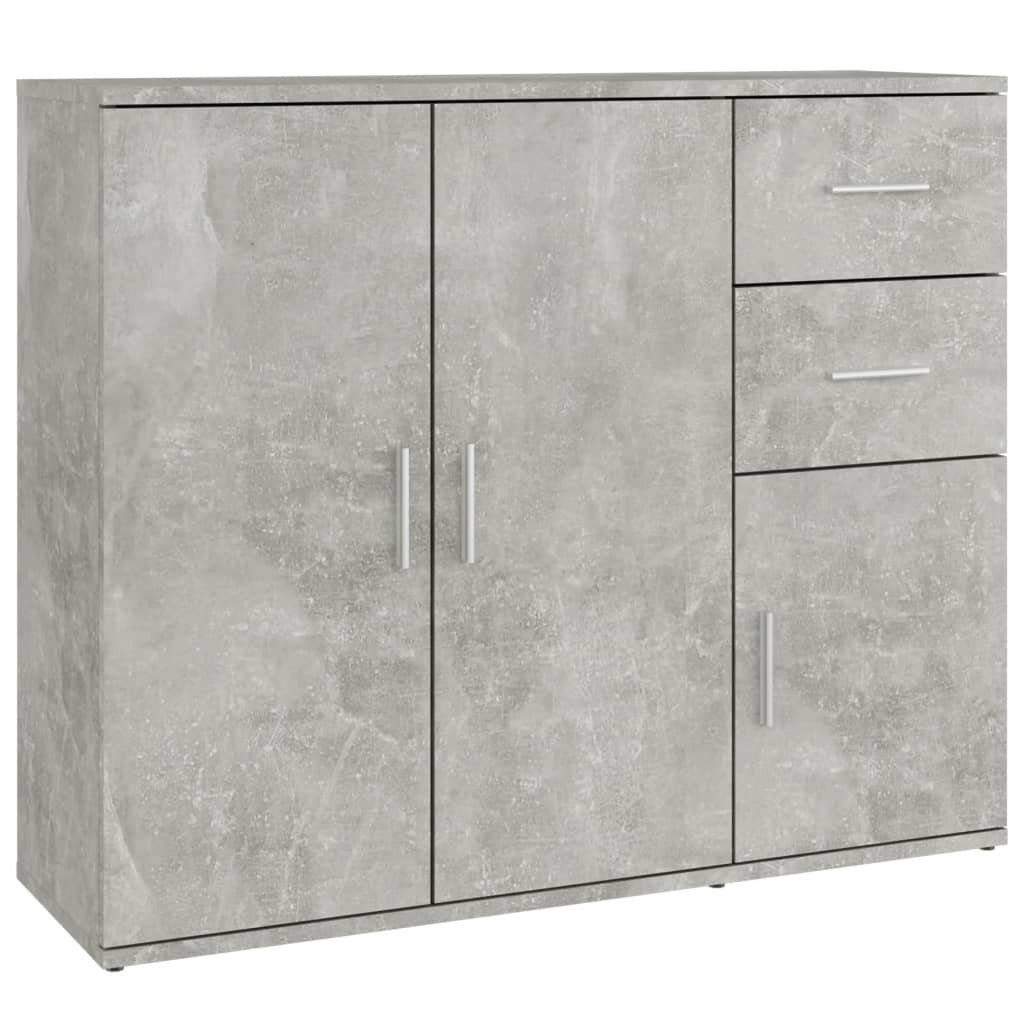furnicato Sideboard Betongrau 91x29,5x75cm Holzwerkstoff (1 günstig online kaufen