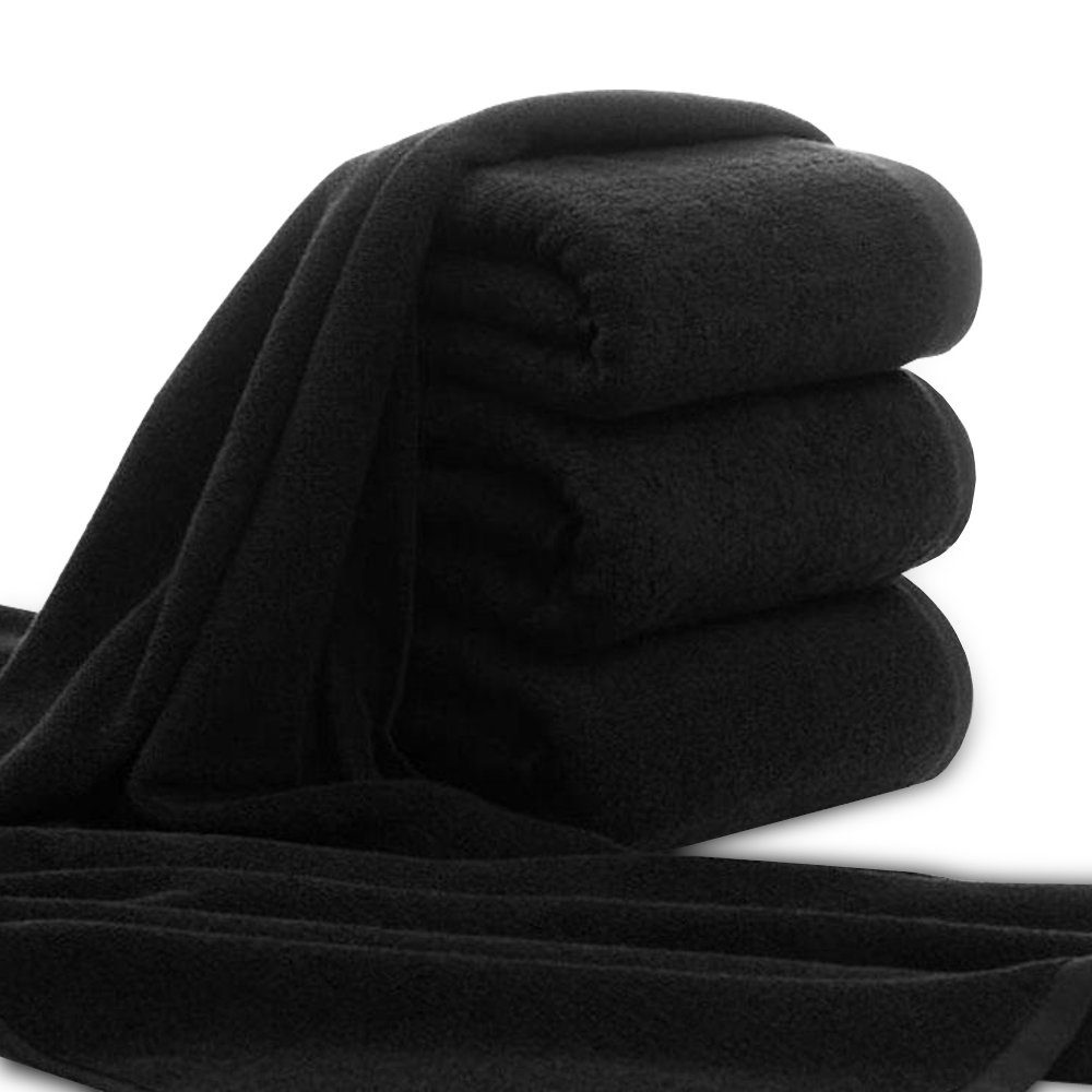 Handtuch Set 10er Handtuch Set schwarz 2x Duschtuch 4x Handtuch 4x Gästetuch - 100% Baumwolle
