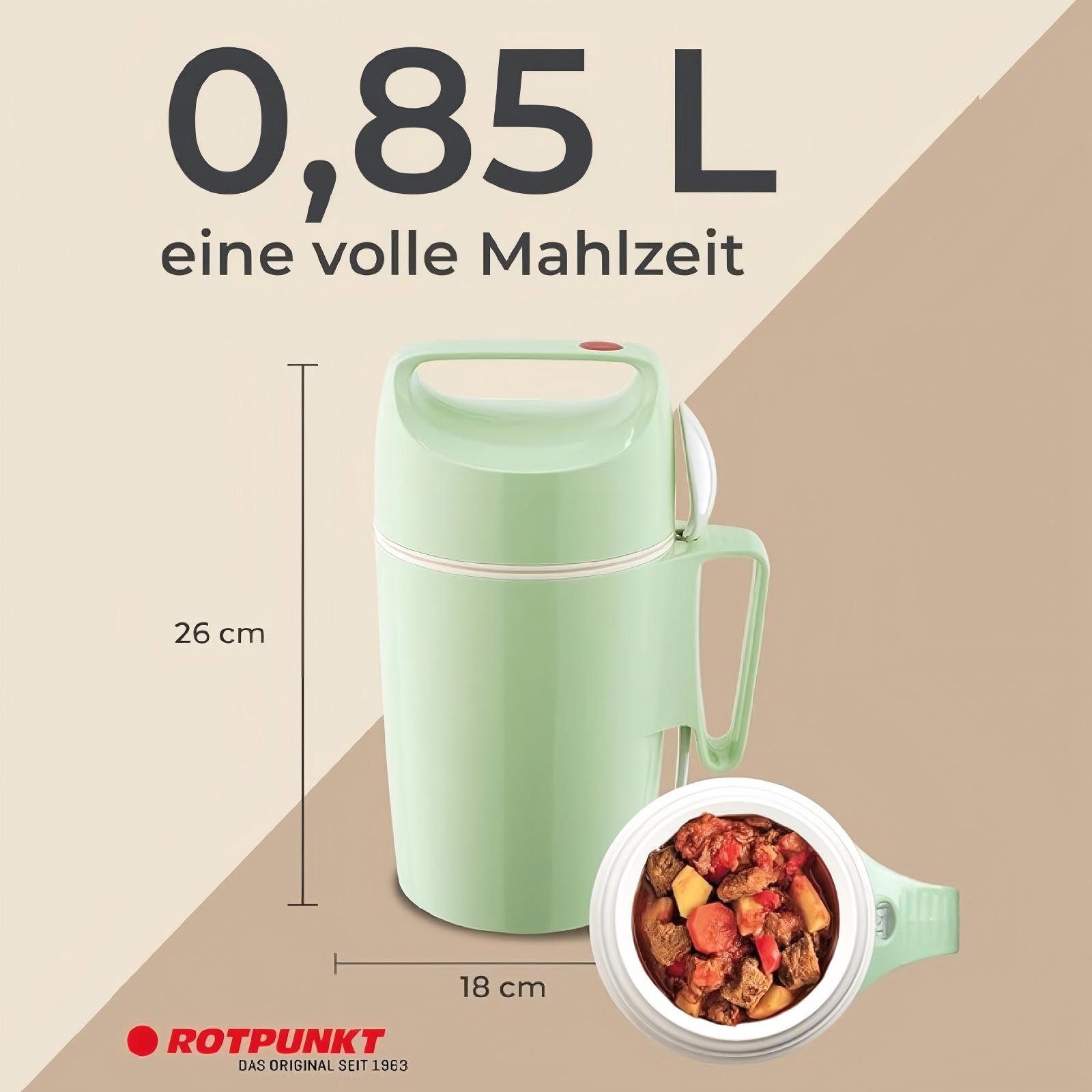 ROTPUNKT Isolierkanne DIRK 850, 0.85 l, isolierend, BPA-frei, phthalatfrei, inklusive Löffel