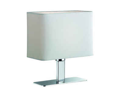 TRIO LED Tischleuchte, kleine Tisch-Lampe mit Stoff-Schirm klassische mini Beleuchtung für Nachttisch Schlafzimmer Wohnzimmer Fensterbank Schreibtisch