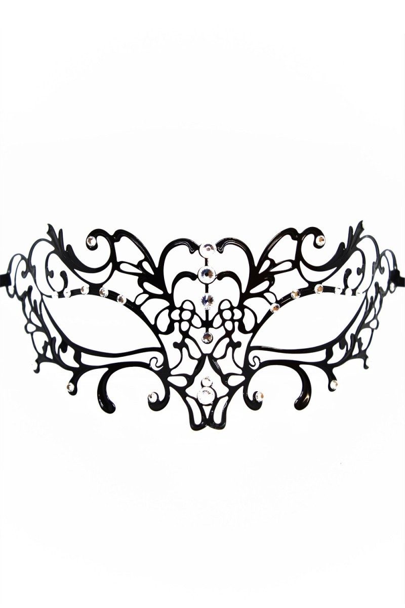 Be Lily Accessoires Verkleidungsmaske, venezianische Maske in schwarz - One Size