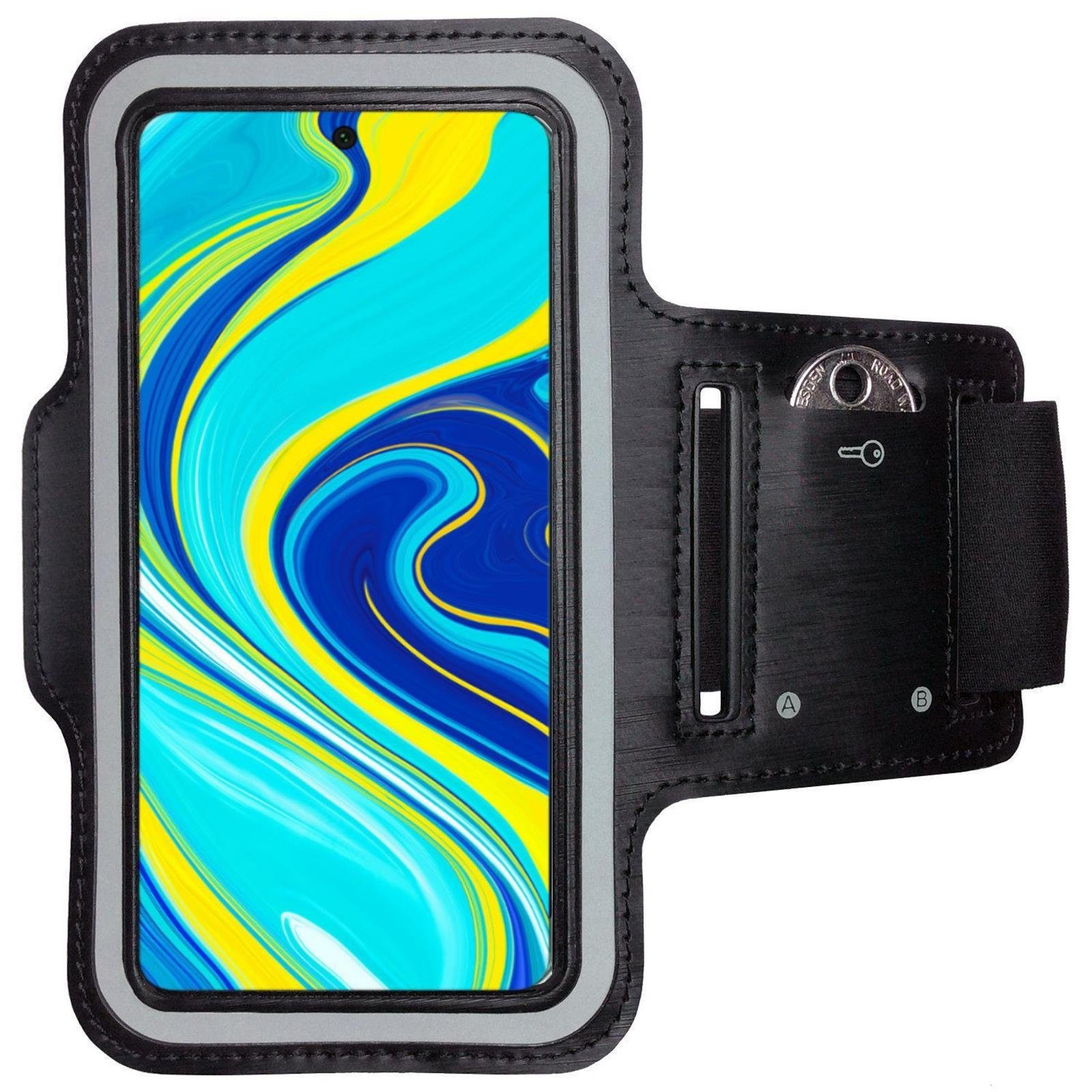 CoverKingz Handyhülle Sportarmband für Xiaomi Redmi Note 9S Armband Handy Tasche Fitness, Sport Schutzhülle Schlüsselfach Handyhülle Jogging Schutztasche Etui