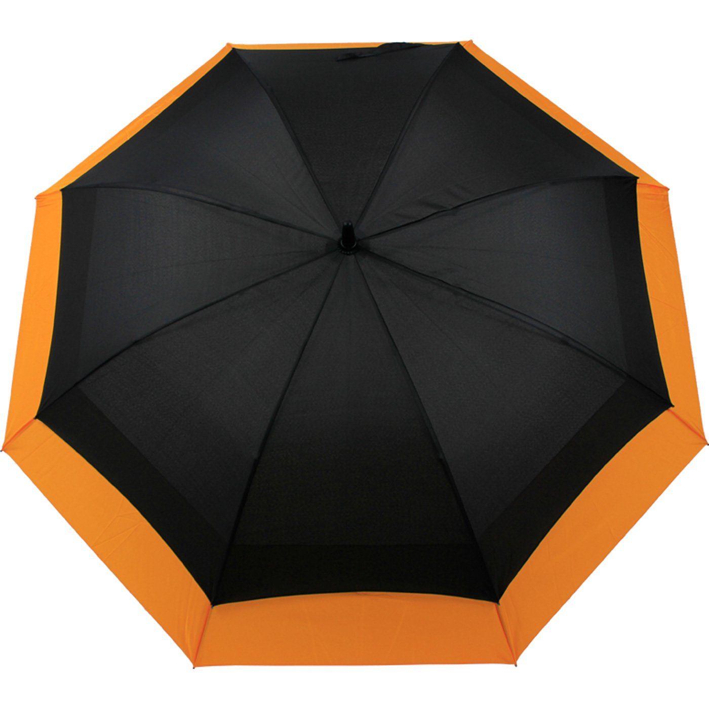 iX-brella Langregenschirm Move - expandierender Schirm Automatik, mit to zweifarbig schwarz-orange XXL