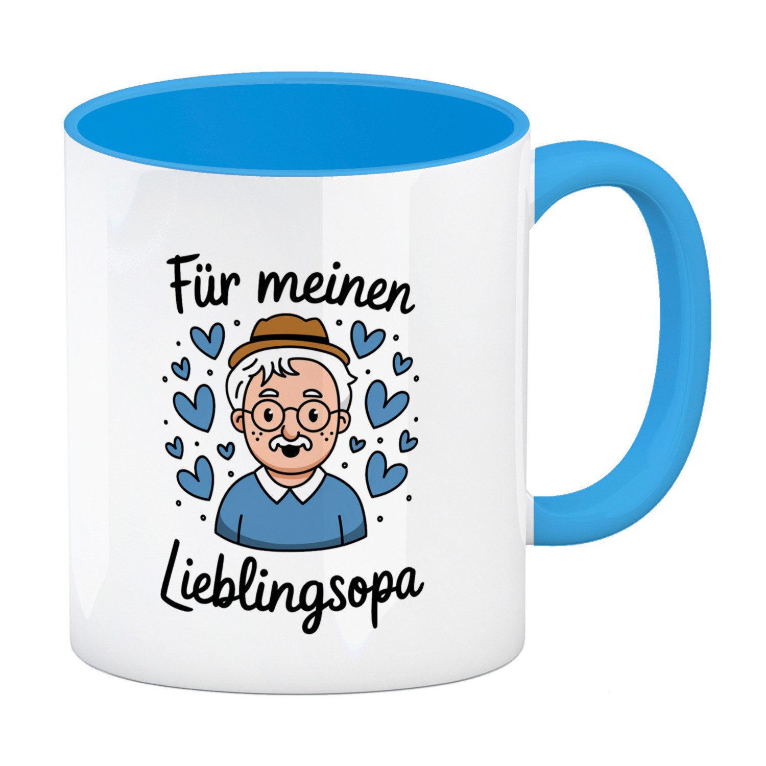 Tasse Für meinen Lieblingsopa Kaffeebecher in hellblau