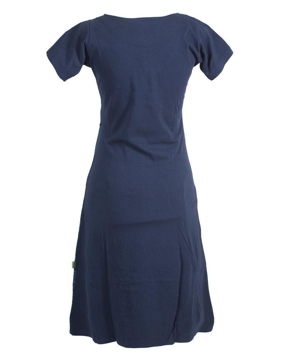 Vishes Tunikakleid Kurzarm Lagenlook Kleid Streifen Punkte Muster Boho, Elf günstig online kaufen