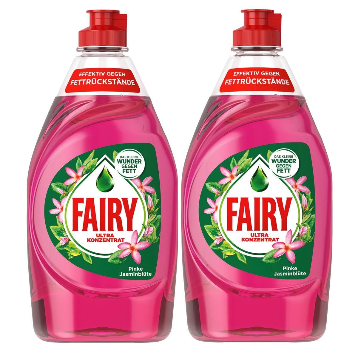 Fairy Fairy Spülmittel Ultra Konzentrat Pinke Jasminblüte 450ml gegen Fett (Geschirrspülmittel