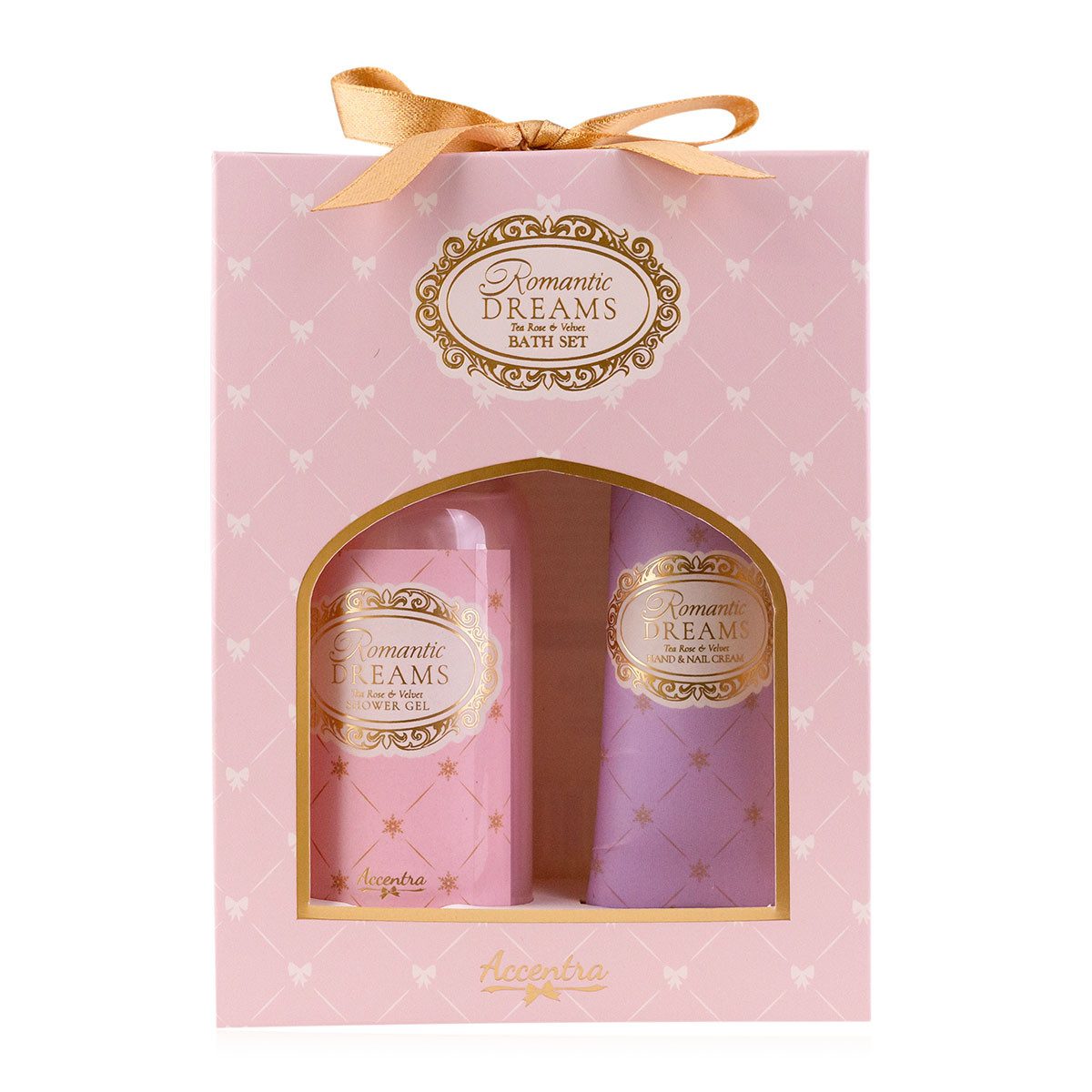 ACCENTRA Duschgel Badeset ROMANTIC DREAMS Duschgel und Hand und Nagelcreme, 2-tlg.