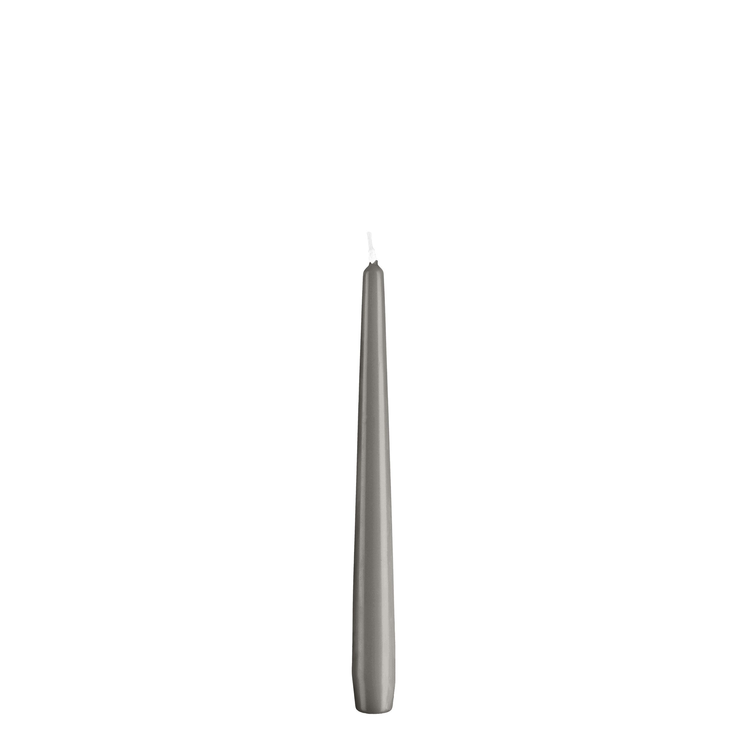 Kopschitz Kerzen Spitzkerze Spitzkerzen Grau 240 x Ø 23 mm, 12 Stück