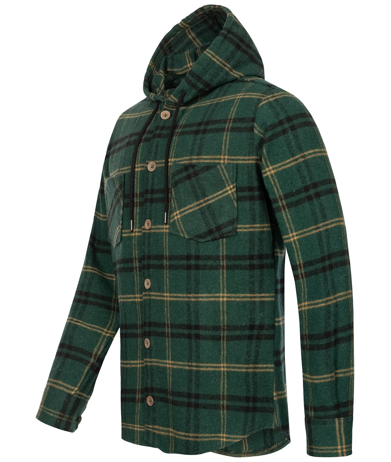Rock Creek Flanellhemd Herren Hemd Flanellhemd mit Kapuze H-334