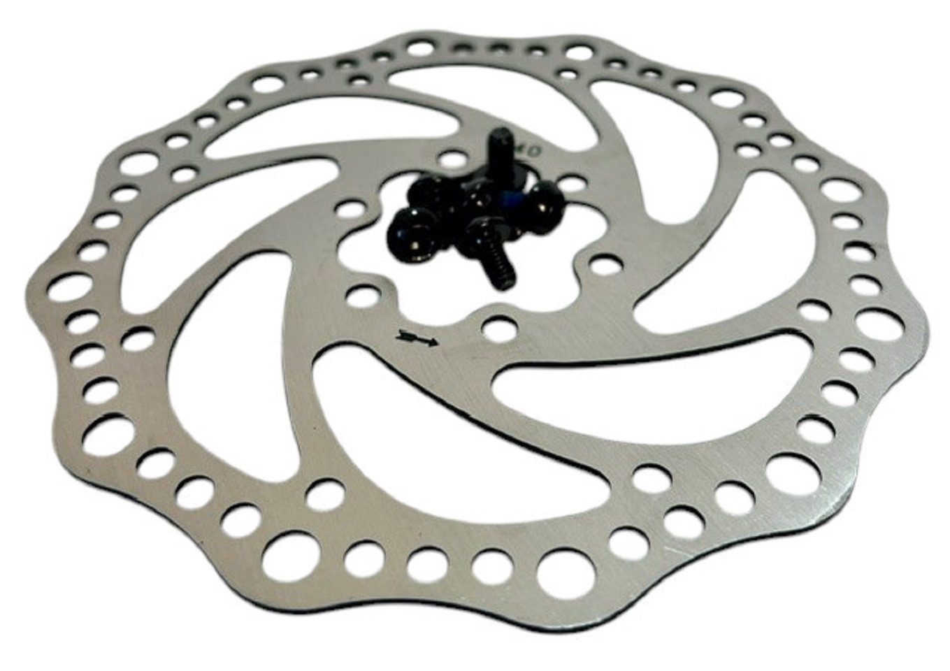 KHEbikes Felgenbremse KHE Black Jack Bremsscheibe 140 mm Disc Rotor Stahl Silber (6 Schrauben inklusive)