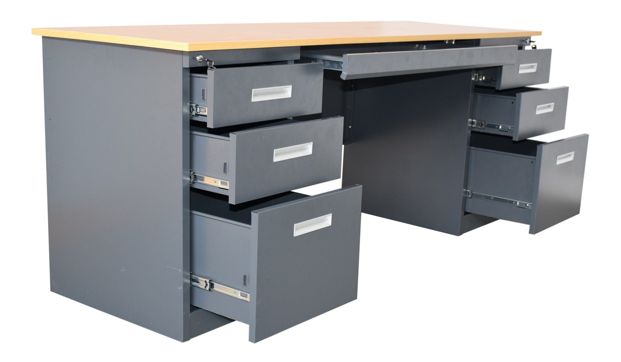 Jet-Line Schreibtisch Metallschreibtisch SAMARA 180 cm