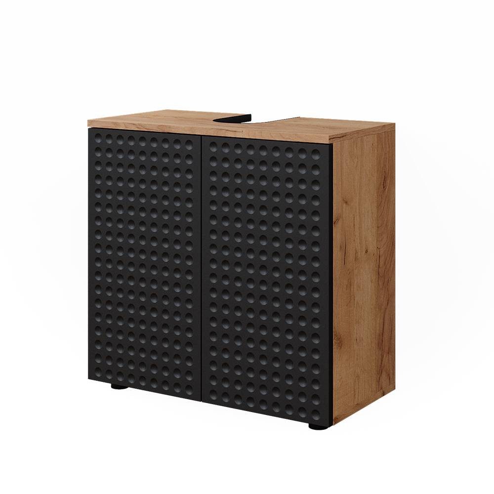 Vicco Waschbeckenunterschrank Irma, Goldkraft Eiche/Anthrazit, 60 x 59 cm (1-St)