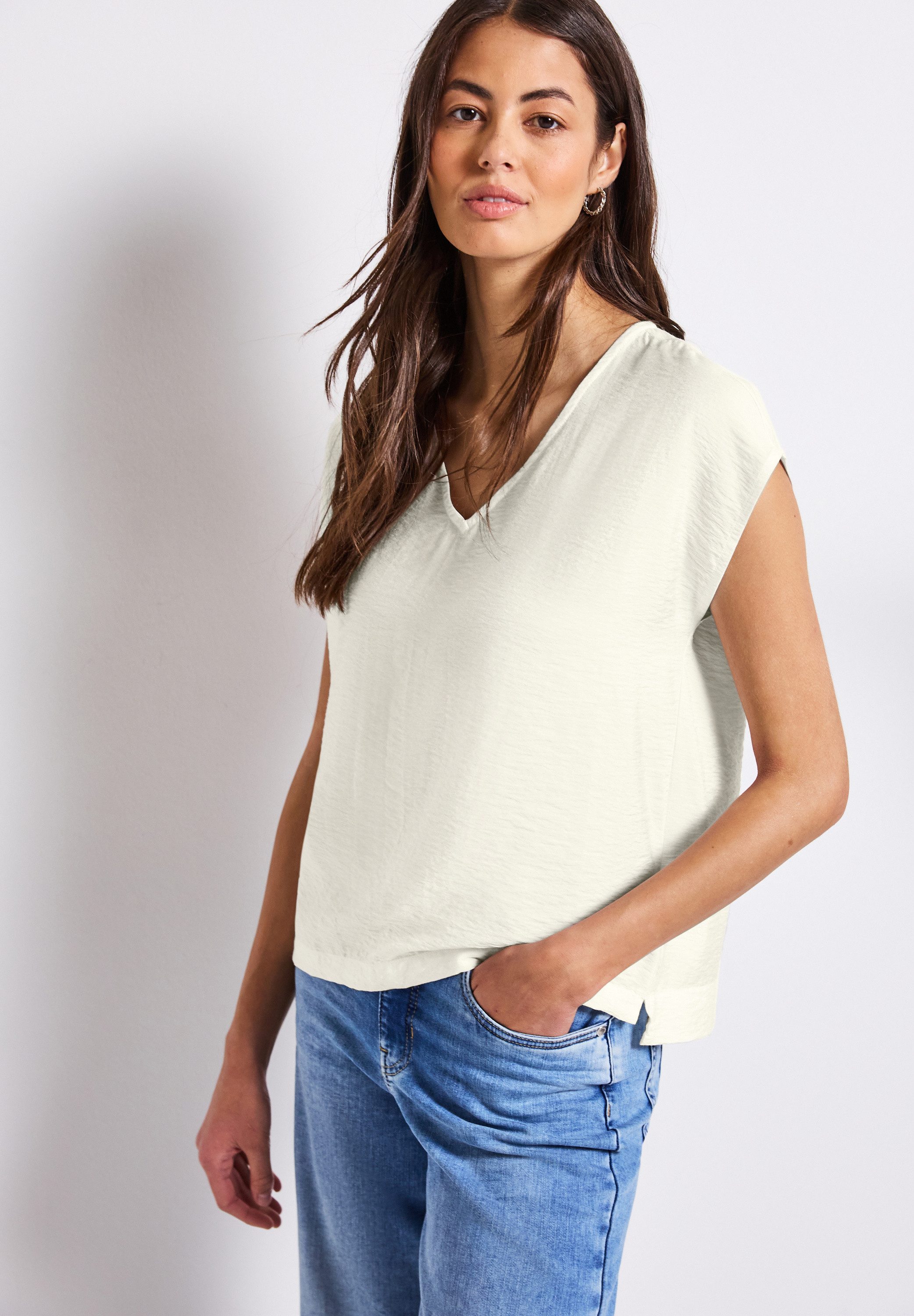 STREET ONE Shirtbluse mit V-Neck günstig online kaufen