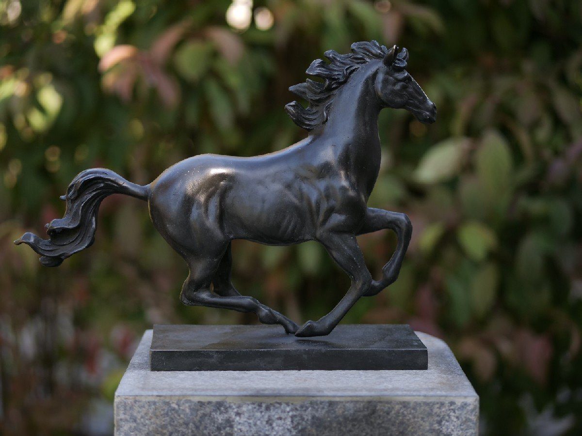 IDYL Dekofigur IDYL Bronze-Skulptur Pferd, Bronze