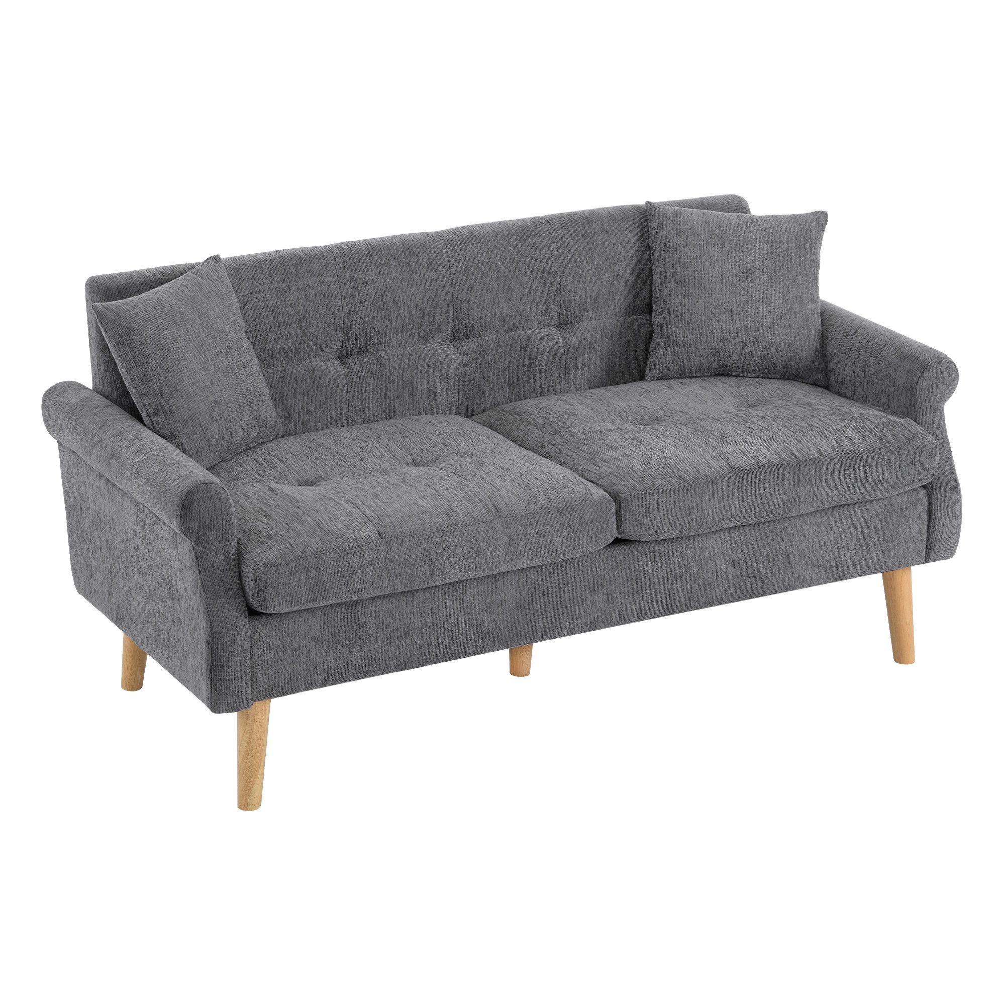 Odikalo 2-Sitzer Polstermöbel Chenille-Stoff Doppelsofa Polstersofa günstig online kaufen