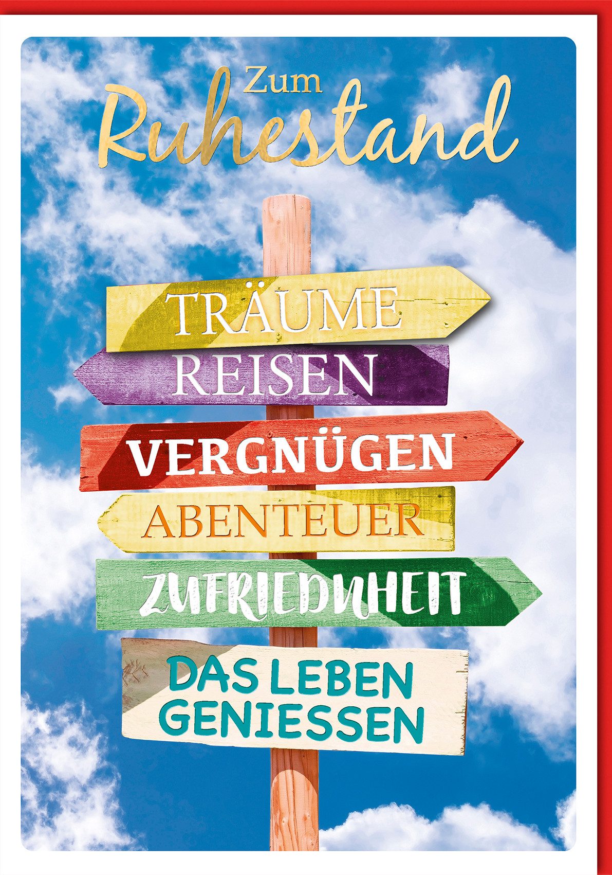 Verlag Dominique Поздравительные открытки Ruhestand - A4 - Glückwunschkarte im Format 20,5 x 29,5 cm - Schilderb