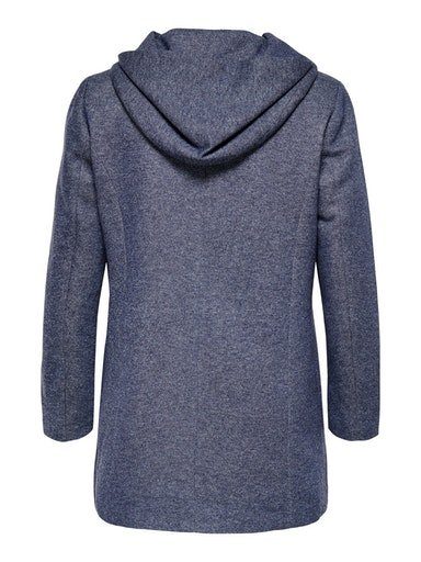 ONLY CARMAKOMA Kurzmantel CARSEDONA Melange COAT NOOS LIGHT OTW Maritime Blue