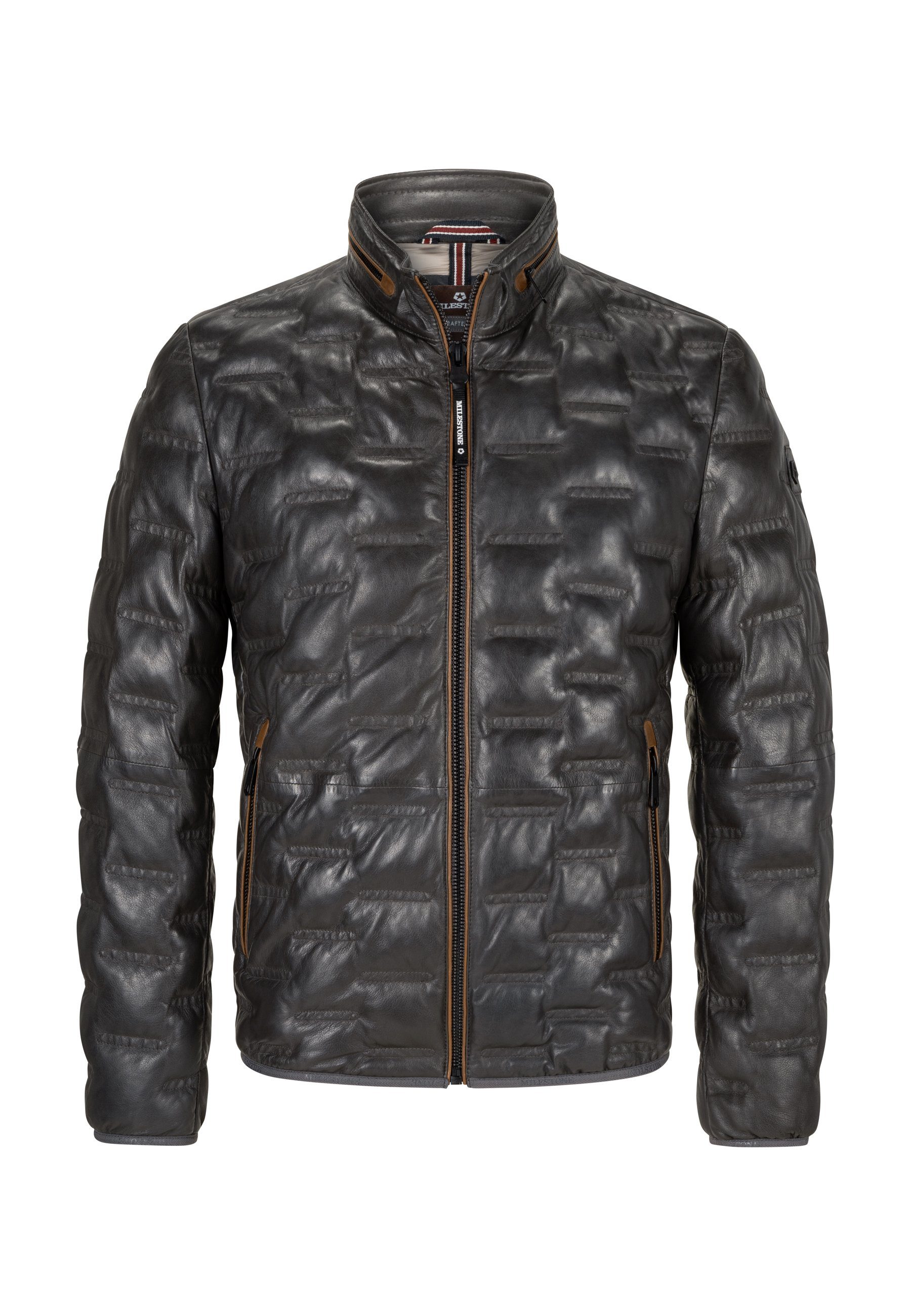 Milestone Lederjacke MSAversa Herren Bikerjacke Jacke günstig online kaufen