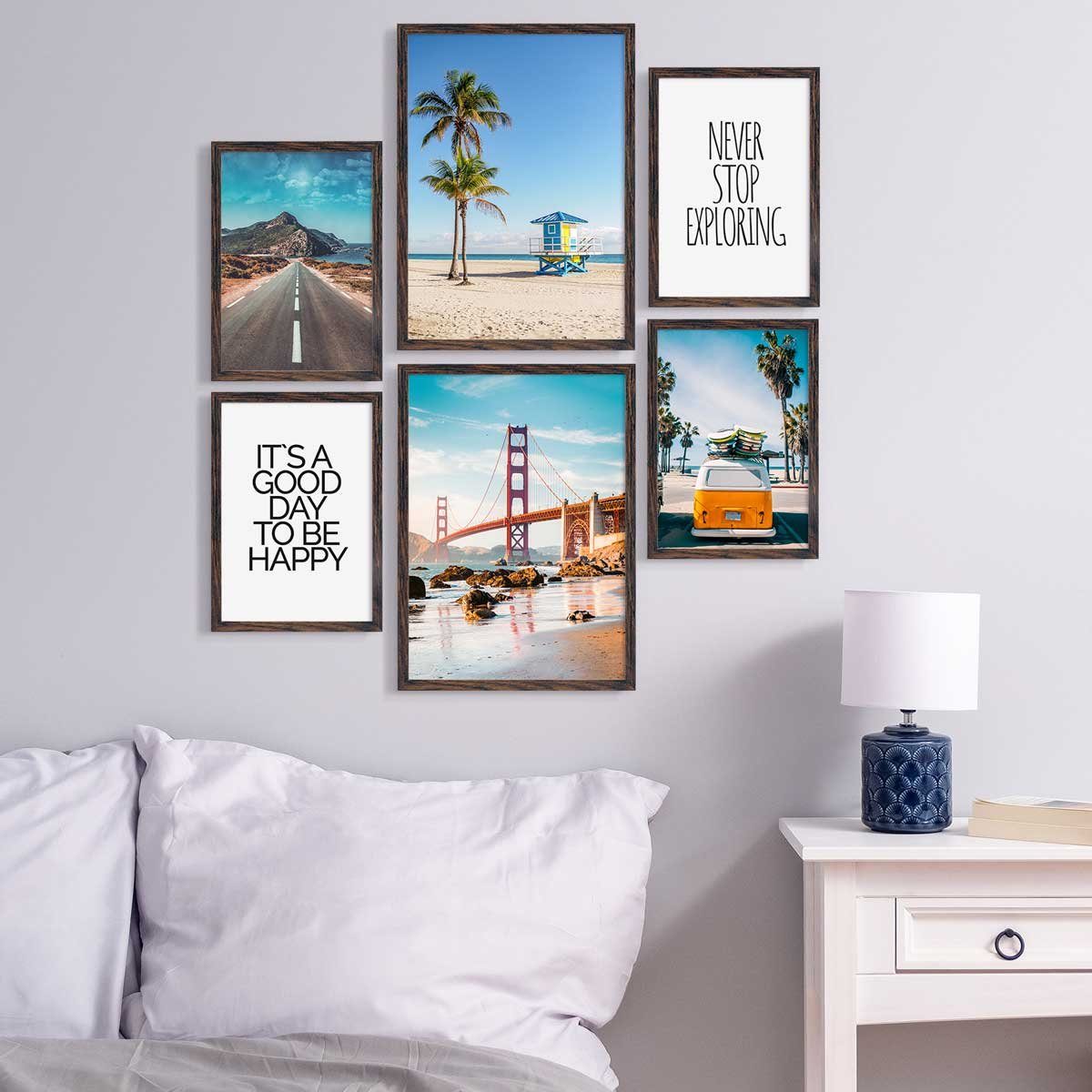 PHOTOLINI Bilderrahmen 6er Set Modern Schmal günstig online kaufen