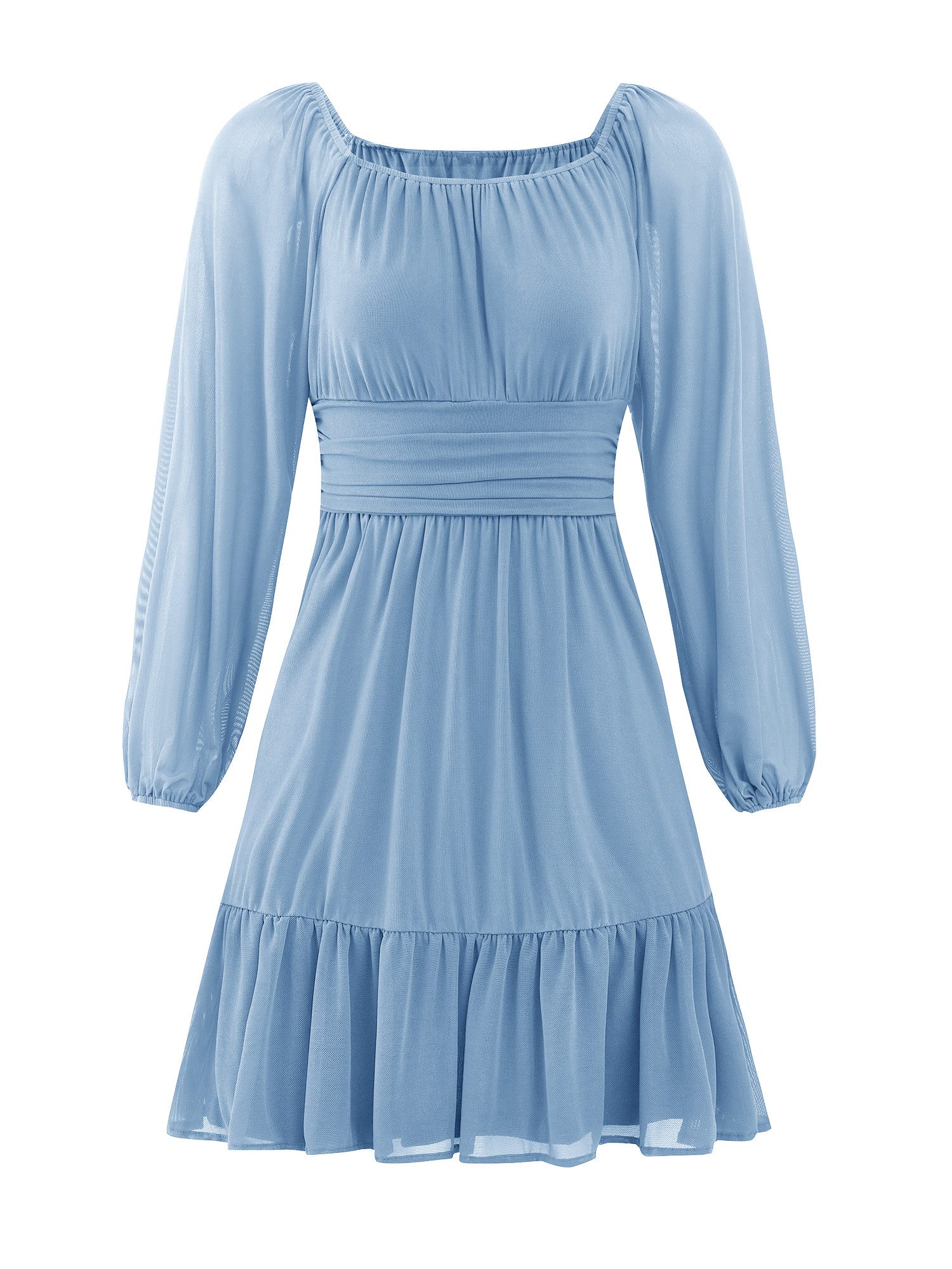 Imily Bela Partykleid Damen Lässiges Netzkleid mit langen Ärmeln (Packung, günstig online kaufen