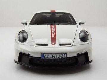 Norev Modellauto Porsche 911 GT3 2021 weiß Modellauto 1:18 Norev, Maßstab 1:18