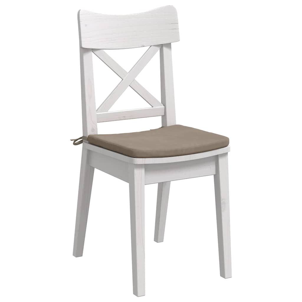 vidaXL Sitzauflage Sitzkissen 4 pcs Taupe 40 x 40 x 3 cm Mikrofaserstoff, ( günstig online kaufen