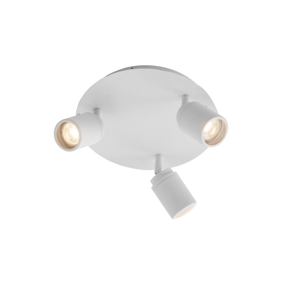 Qazqa LED Aufbaustrahler Ducha, ohne Leuchtmittel, Warmweiß, QAZQA Aufbau­spot, gu10, Weiß, Stahl, Modern