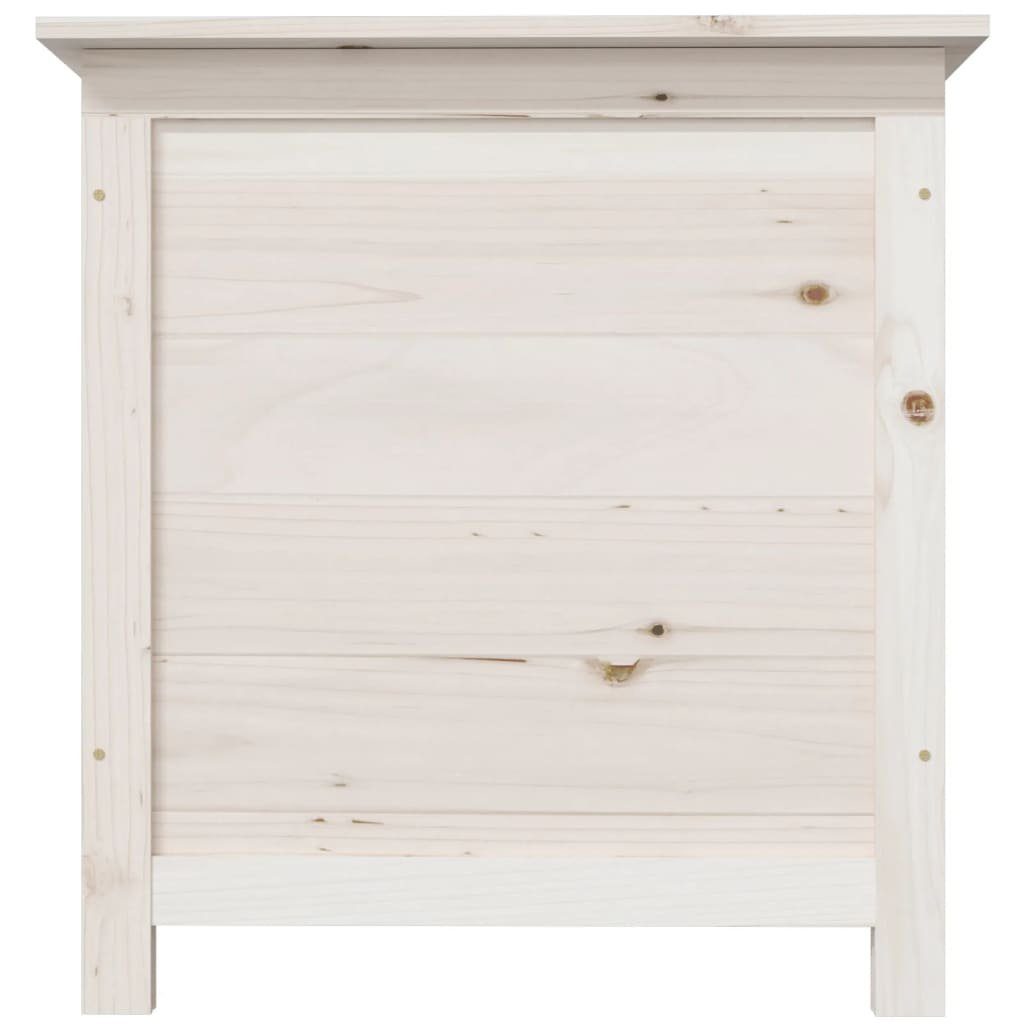 Massivholz Tanne Weiß 50x50x56 cm Gartenbox Outdoor-Kissenbox vidaXL