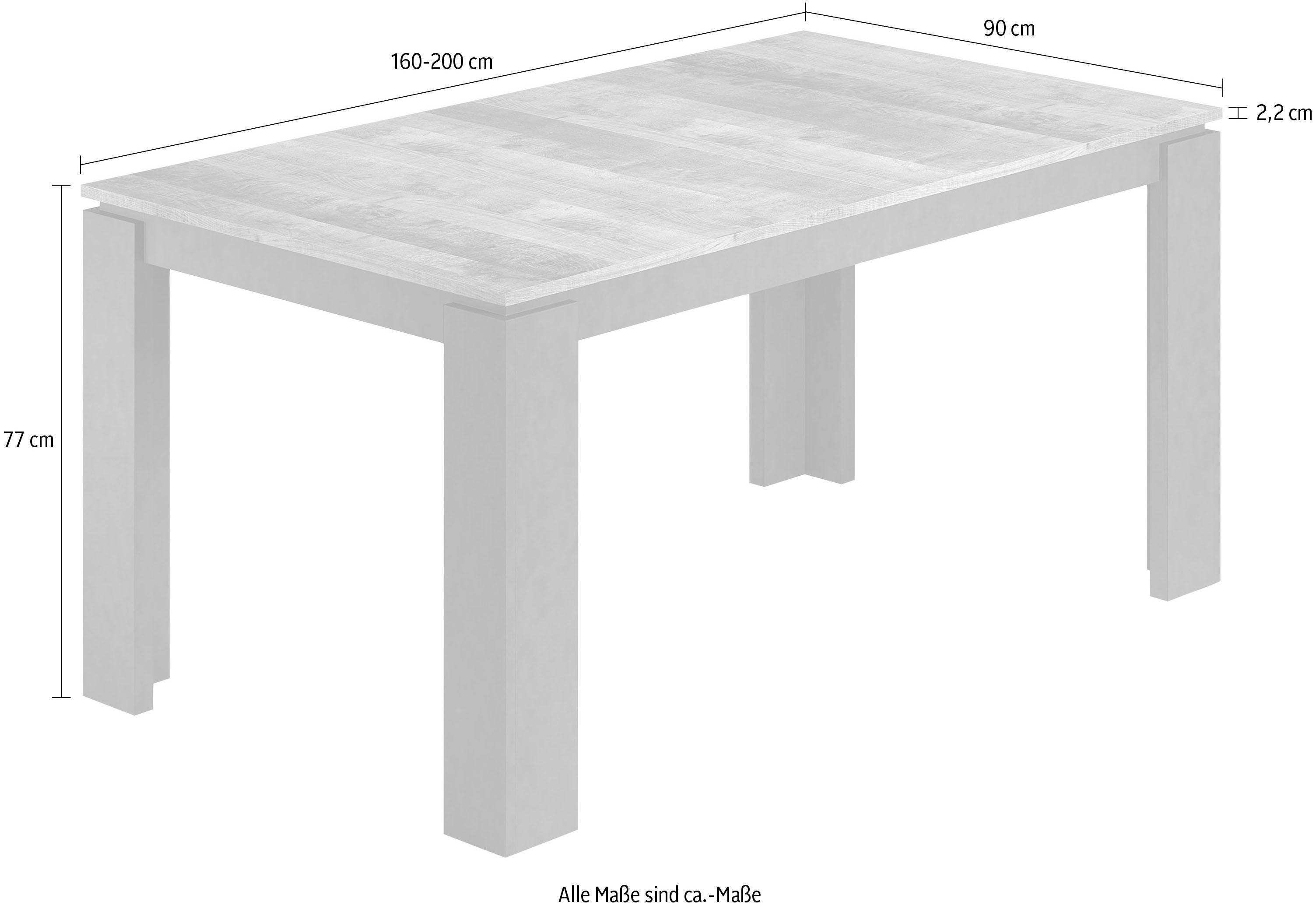 160-200cm affaire Home Auszug mit Esstisch Granada,