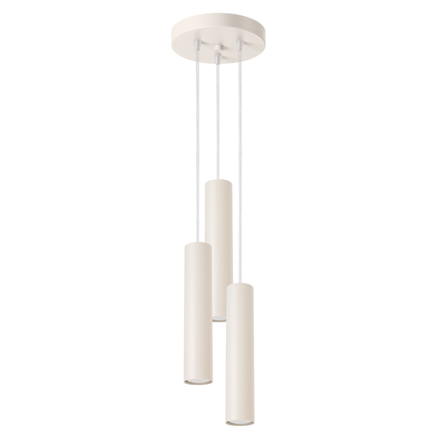 SOLLUX lighting Hängeleuchte Pendelleuchte Lagos 3P Beige, Nicht enthalten
