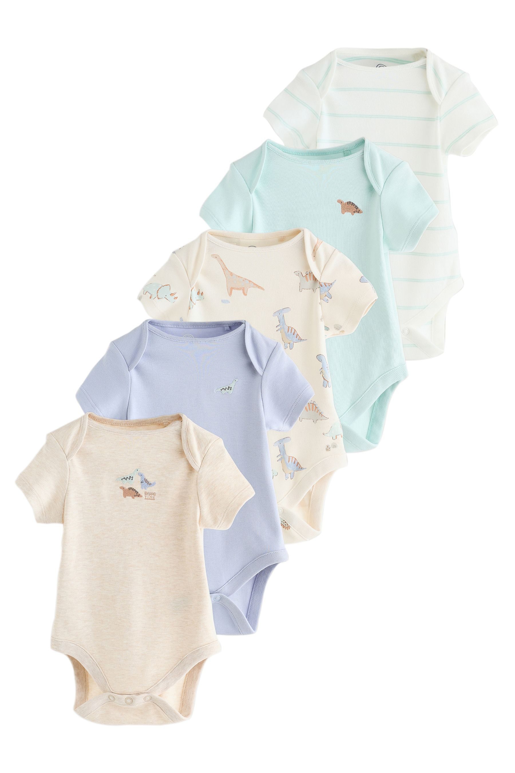 Next Kurzarmbody Kurzärmelige Baby Bodysuits im 5er-Pack (5-tlg)
