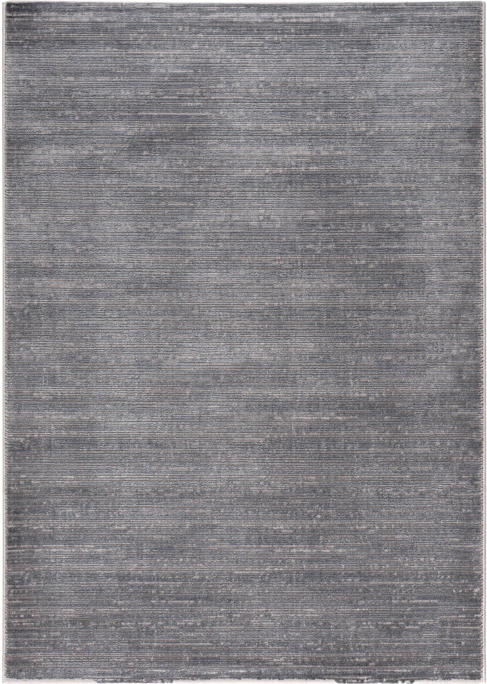 Sehrazat, Kurzflorteppich dunkelgrau mit mm, hochwertige dezentem Verarbeitung Höhe: Glanz, Teppich Lima, 10 rechteckig,