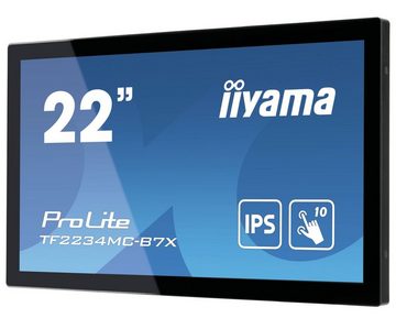 Iiyama 54.6cm (21,5) TF2234MC-B7X 16:9 M-Touch HDMI+DP IPS TFT-Monitor (1920 x 1080 px, Full HD, 8 ms Reaktionszeit, IPS, Touchscreen, Eingebautes Mikrofon, HDCP)