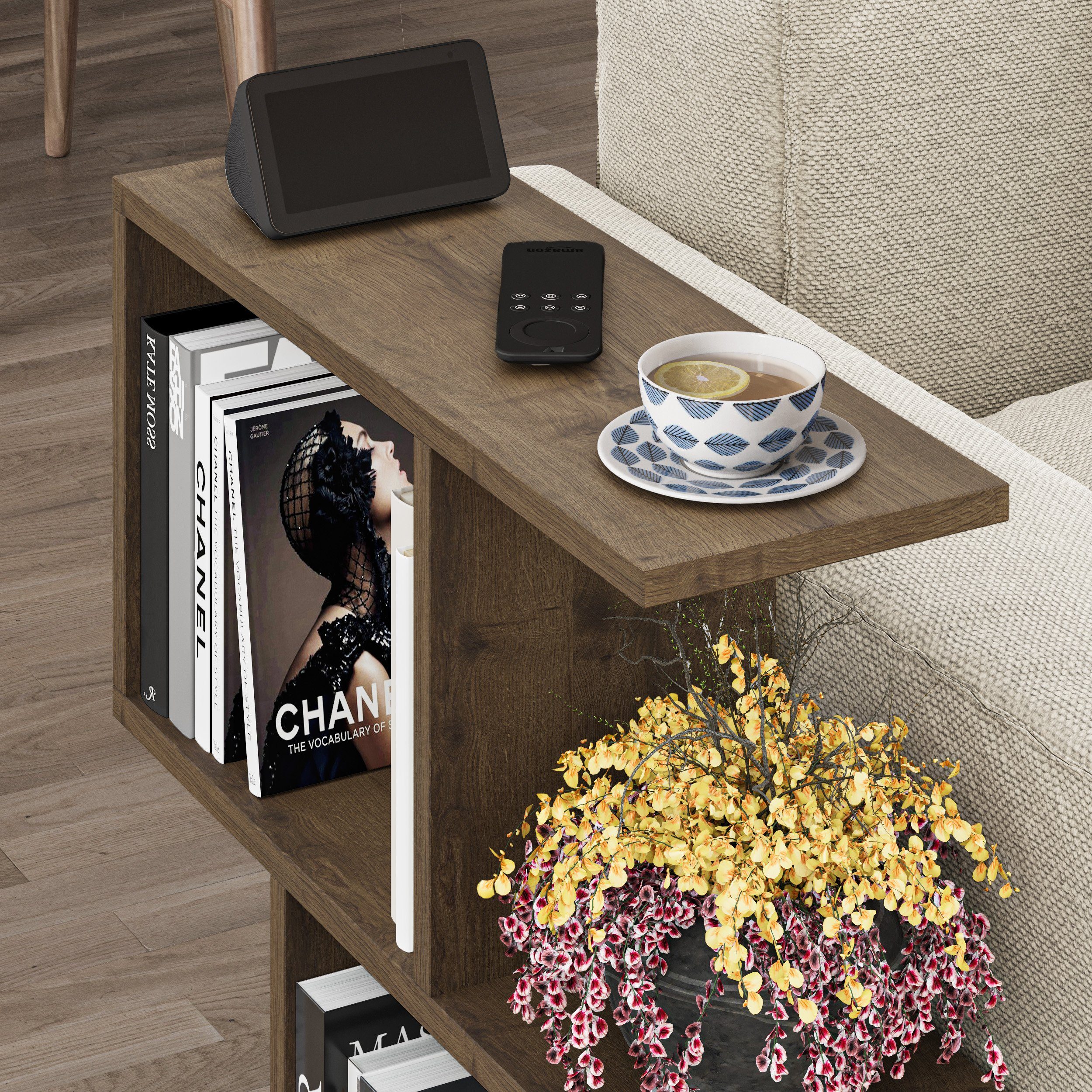 Decortie Beistelltisch Homemania, Modern Seite Ende Beistelltisch, Couchtisch, 60 x 19,5 x 60 cm