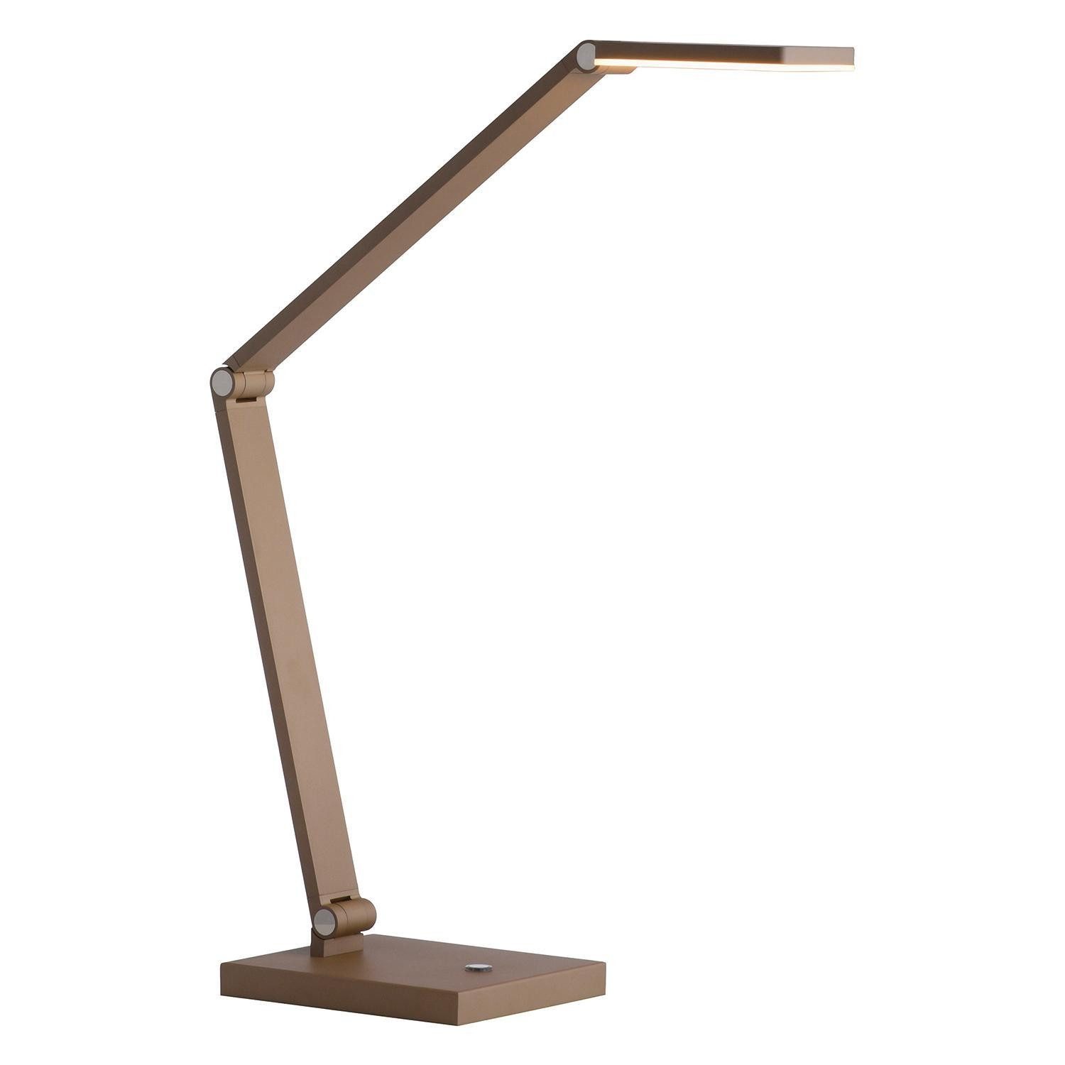 Paul Neuhaus LED Tischleuchte SAMSKY, Bronzefarben, Aluminium, Touchsensor, Anpassung der Farbtemperatur, Dimmfunktion, LED fest integriert, Extra-Warmweiß, Neutralweiß, Memoryfunktion, Verstellbar, B 48,5 x H 70 x T 15 cm