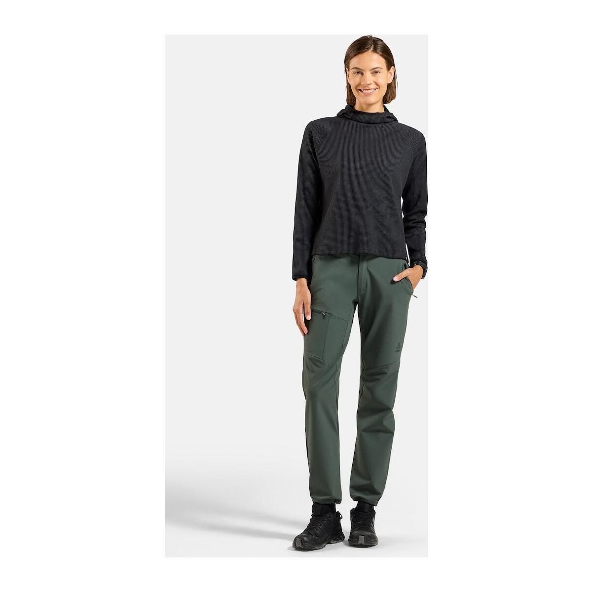 Odlo Kapuzenpullover Cubic Vielseitige Damenjacke von Odlo, schnelltrocknend und leicht, ideal