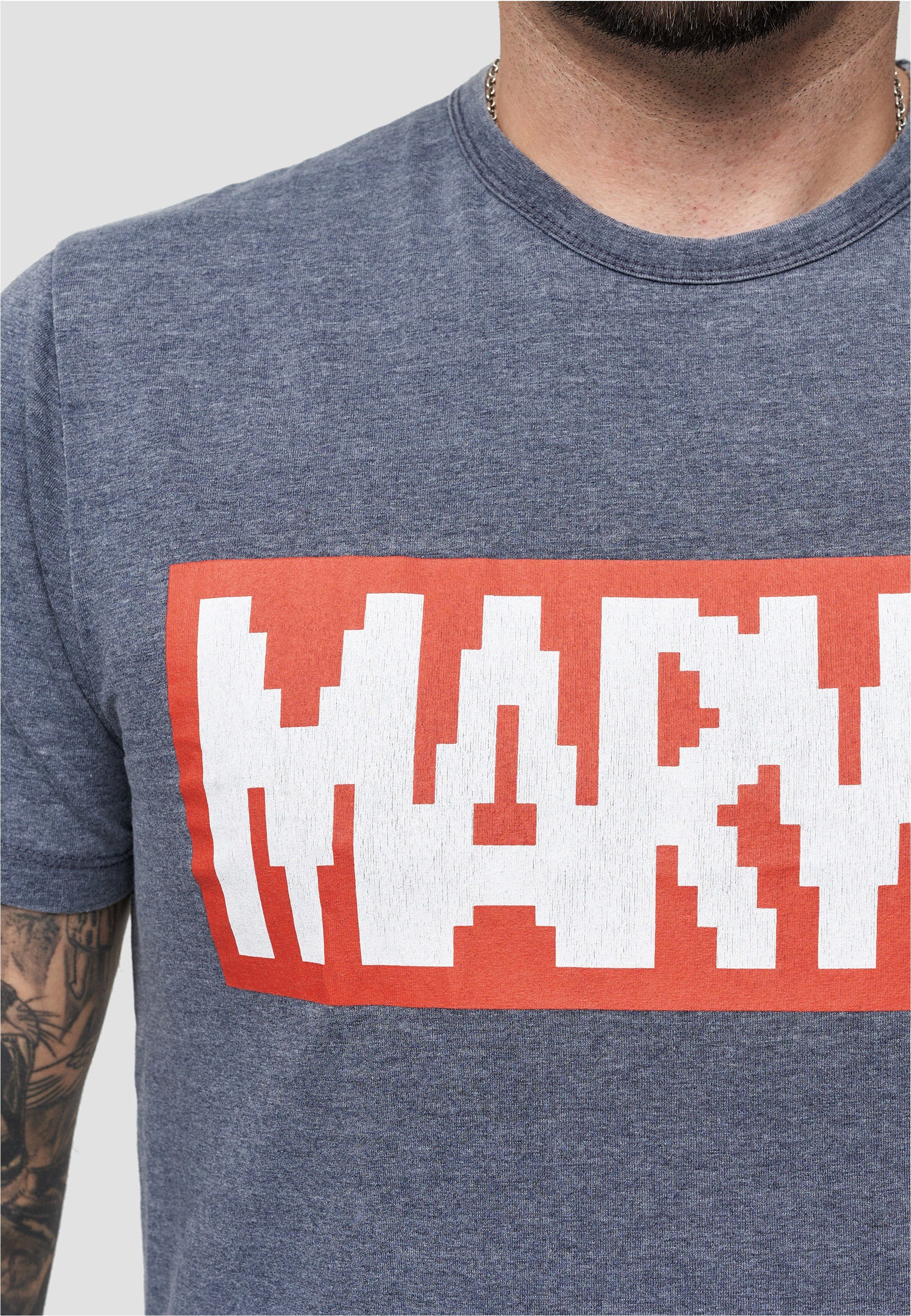 Recovered T-Shirt Marvel Pixel Logo im lockeren Schnitt