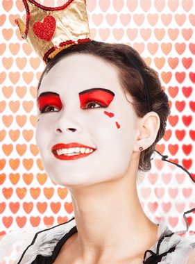 Maskworld Theaterschminke Aqua Make-up Set schwarz-weiß-rot, Karneval und Halloween Wasserschminkset mit perfekt abgestimmten Kompo