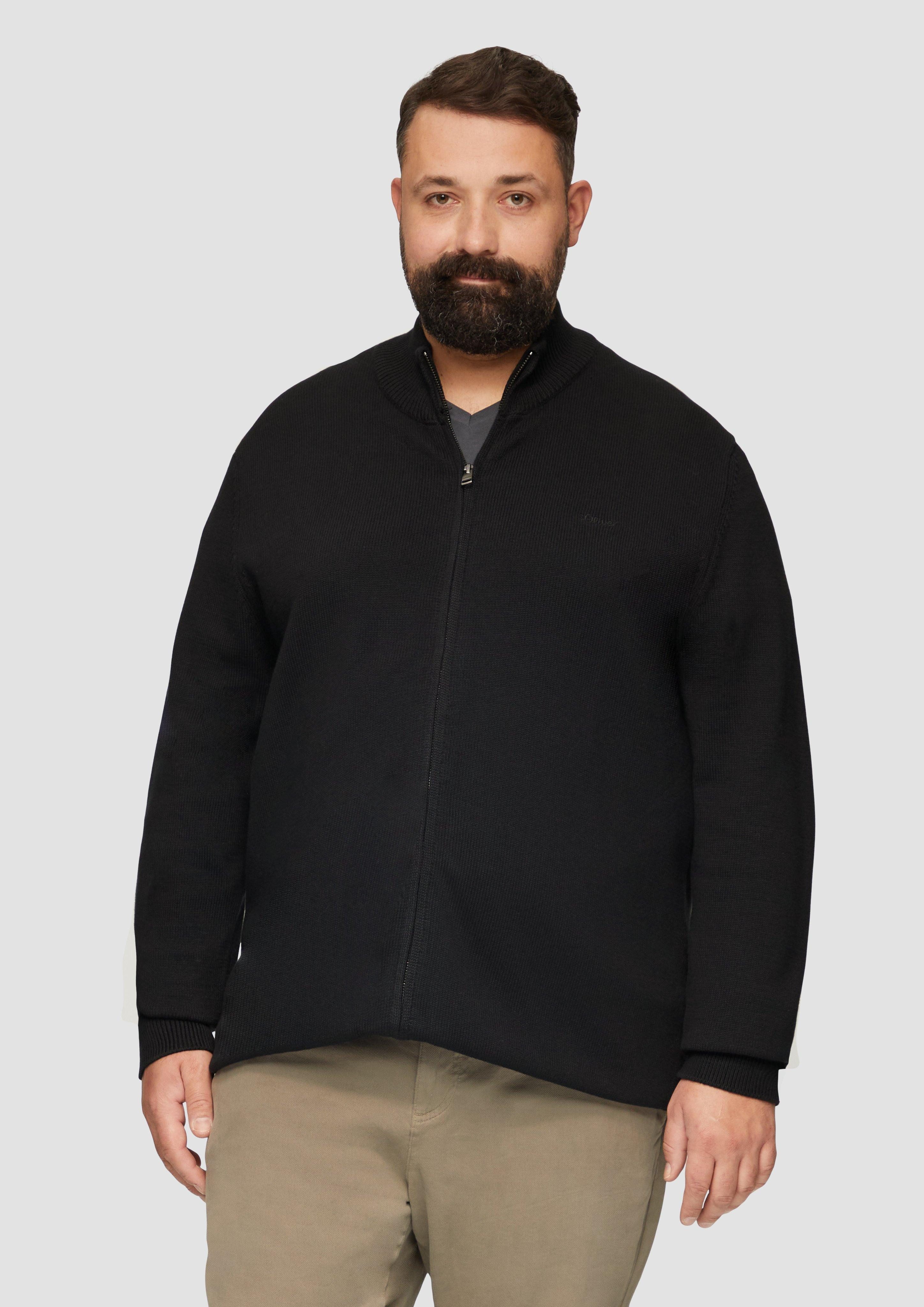s.Oliver Outdoorjacke Strickjacke mit Stehkragen und günstig online kaufen