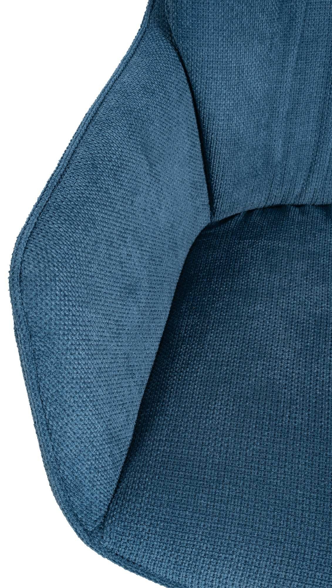 Mit blau schwenkbarer Stoff-Bezug CLP Jules, Esszimmerstuhl Polster-Stuhl